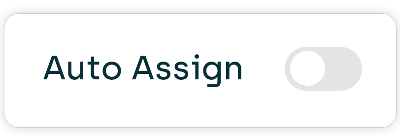 AppWorks auto assign toggle for new work orders to minimize your data entry.