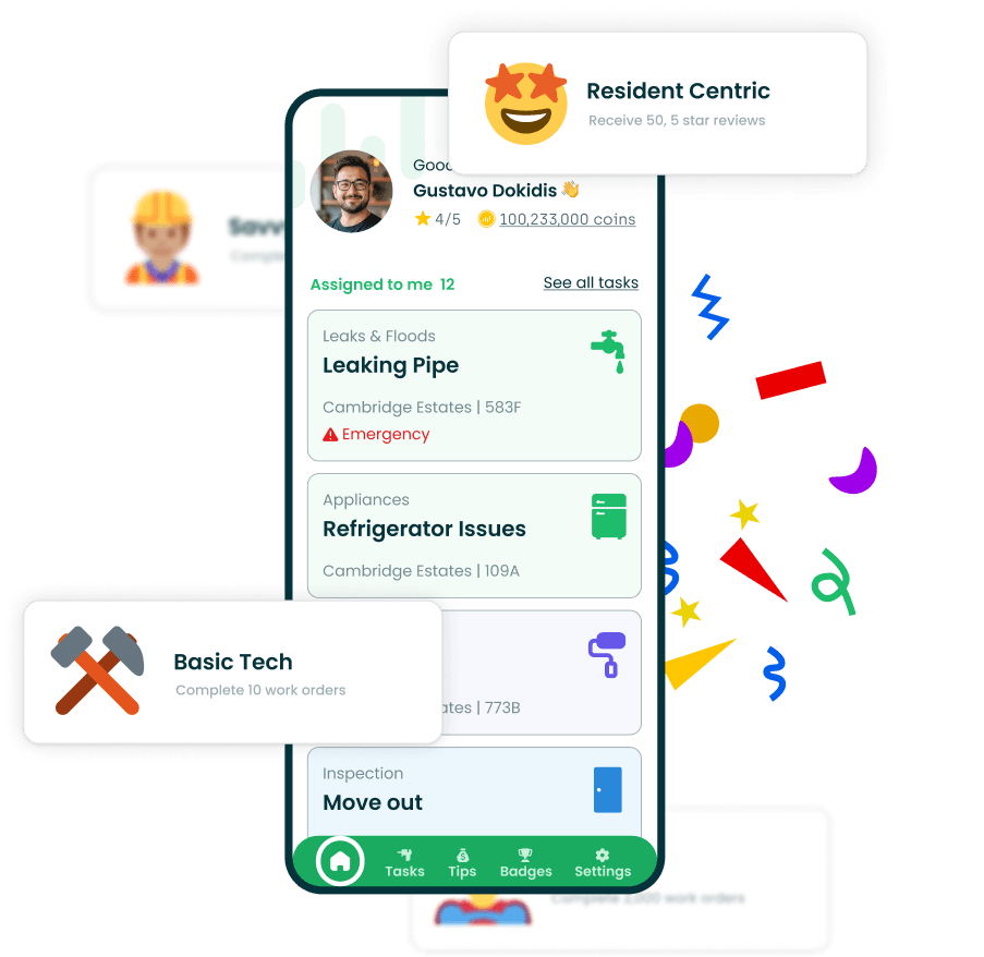 graphic representation of our work order list on the mobile tech appgraphic representation of our work order list on the mobile tech app