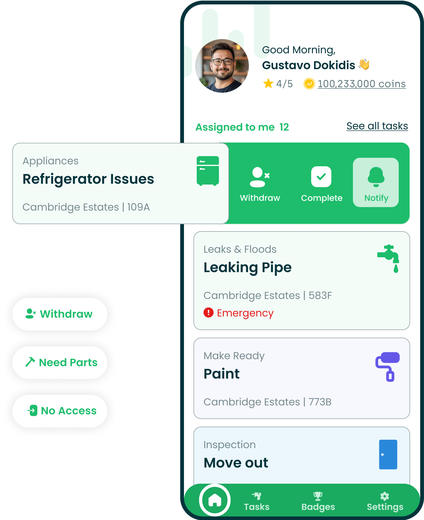 AppWork has a custom mobile app for technicians