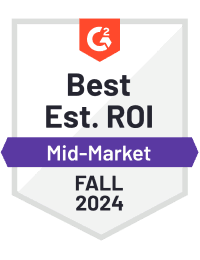 Appworks G2 2024 Fall Award for Property Management Best Estimated ROI Mid-Market Roi