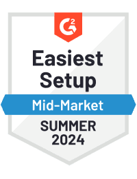 AppWorks G2 Summer 2024 badge for Property Management Easiest Setup Mid-Market Ease Of Setup