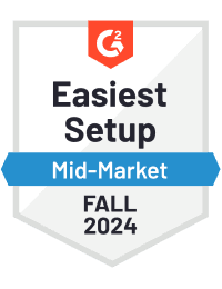 Appworks G2 2024 Fall Award for Property Management Easiest Setup Mid-Market Ease Of Setup