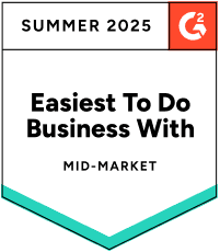 Appworks G2 2025 Summer Award For Property Management Easiest To Do Business With Mid-Market Award