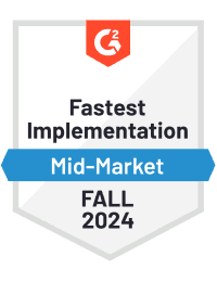 Appworks G2 2024 Fall Award for Property Management Fastest Implementation Mid Market Go Live Time